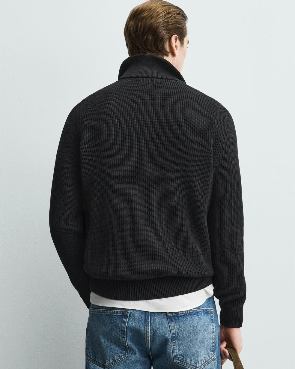 Merrow Quarter-Zip Knit Black